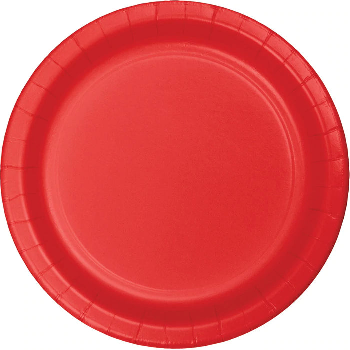 Classic Red Lunch Plates (8)