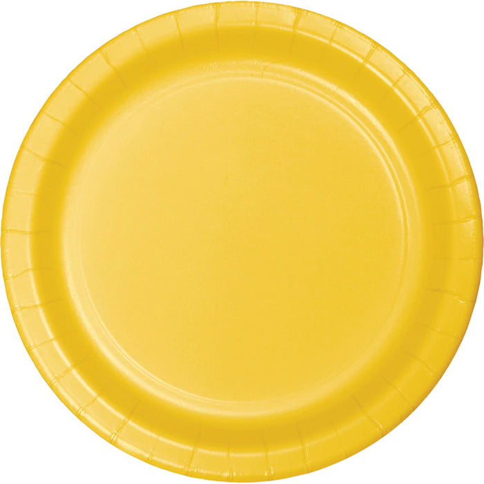 School Bus Yellow Lunch Plates - 8 pack