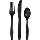 Black Assorted Plastic Cutlery (18)