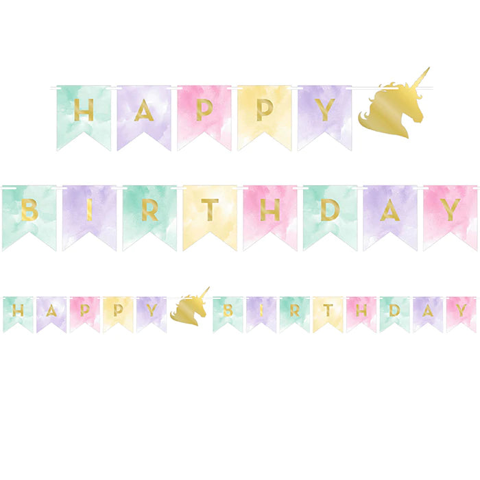 Unicorn Sparkle Birthday Banner