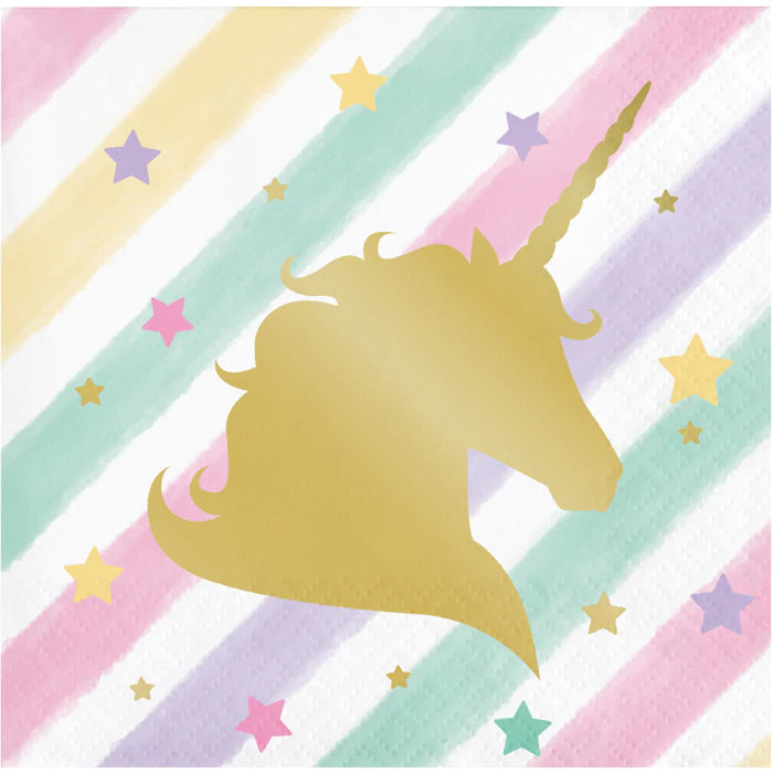 Unicorn Sparkle Cake Napkins - 16 pack