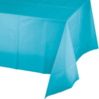 Thin - Bermuda Blue Plastic Table Cover