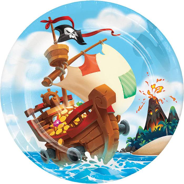 Pirate Treasure Lunch Plates - 8 pack