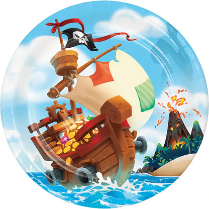Pirate Treasure Lunch Plates - 8 pack