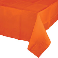 Thin - Sunkissed Orange Plastic Table Cover