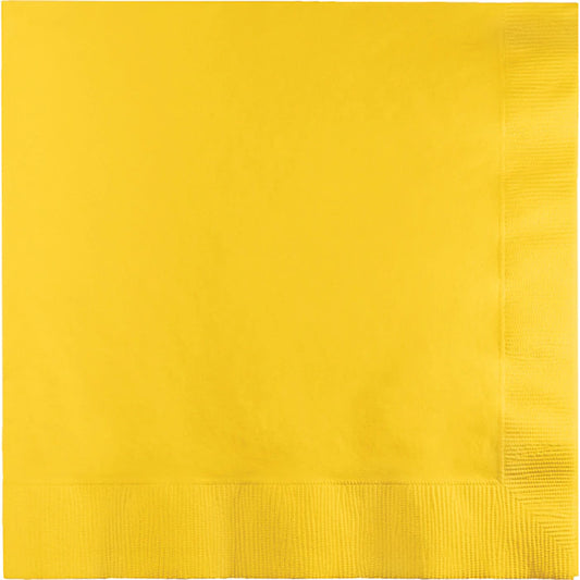 School Bus Yellow Cake Napkins - 20 pack