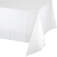 Thin - White Plastic Table Cover