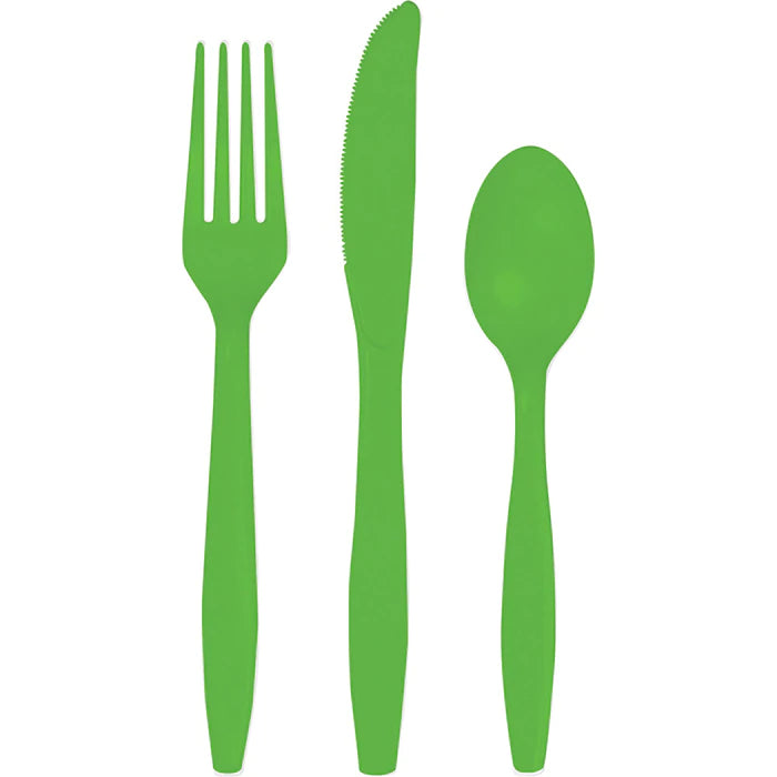 Fresh Lime Assorted Plastic Cutlery (18)