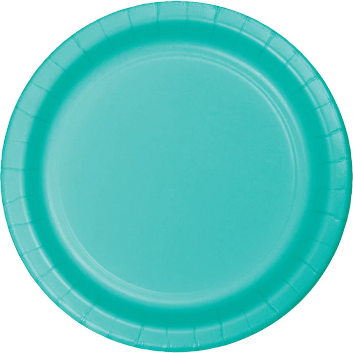 Teal Lagoon Cake Plates (24)