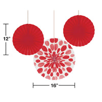 Paper Fans - Red (3)