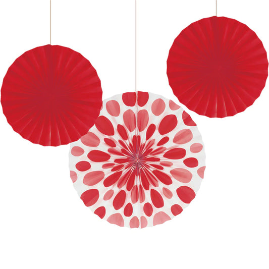 Paper Fans - Red (3)